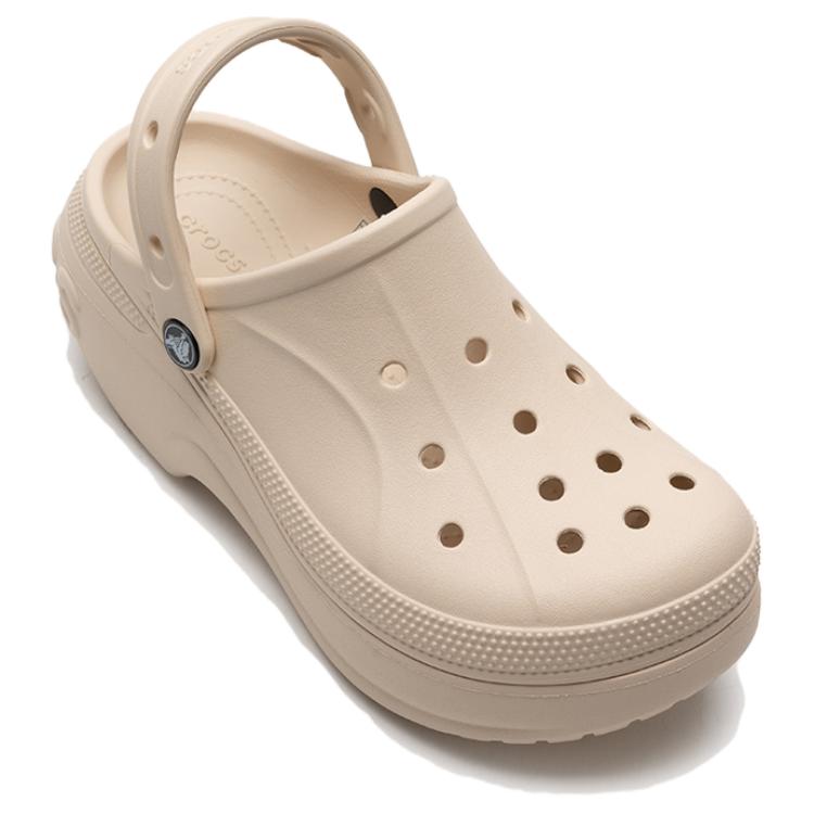 Crocs Простые тапочки с круглым носком, противоскользящие, с закрытым носком, мужские тапочки, бежевые 210062-11S