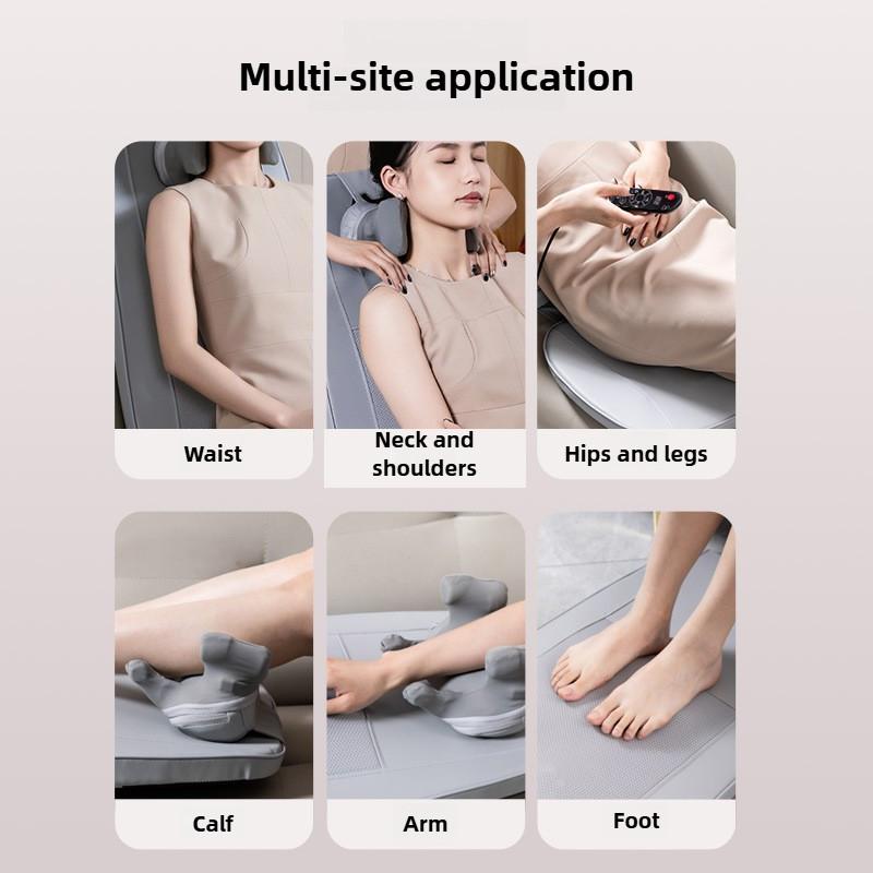 Multi Functional Waist Back Massage Cushion Vibration Heating Shoulder Neck Massager Trapezius Muscle Massager