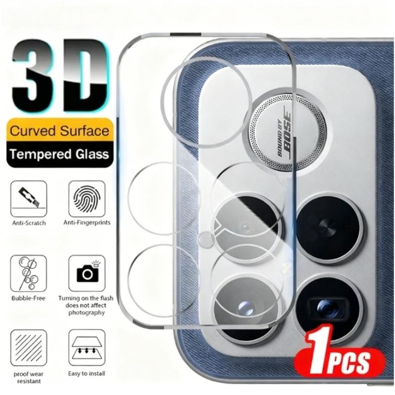 1-3 шт. 3D 9H HD Прозрачная Изогнутая Защита Камеры для Xiaomi Poco F8 Ultra F8 Pro Прозрачная Защита от Падений и Царапин Полное Покрытие Линзы Защитная Пленка из Закаленного Стекла