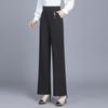 Женские брюки с высокой талией и широкими штанинами 2025 - Модные и стройнящие для весны и осени, Идеально подходят для повседневной одежды для женщин среднего и пожилого возраста.