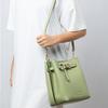 Michael Kors Mk Emilia Однотонная модная кожаная сумка-ведро Женские сумки Светло-шалфейный 35S1GU5M1T-LIGHT-SAGE
