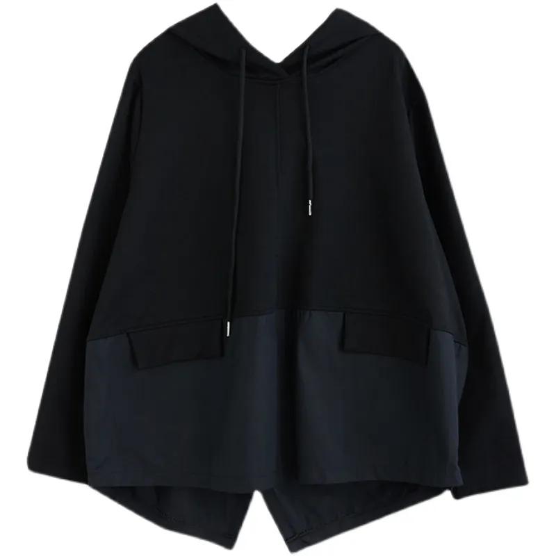 Женская футболка больших размеров с капюшоном на молнии, свободная летняя однотонная рубашка с круглым вырезом и коротким рукавом