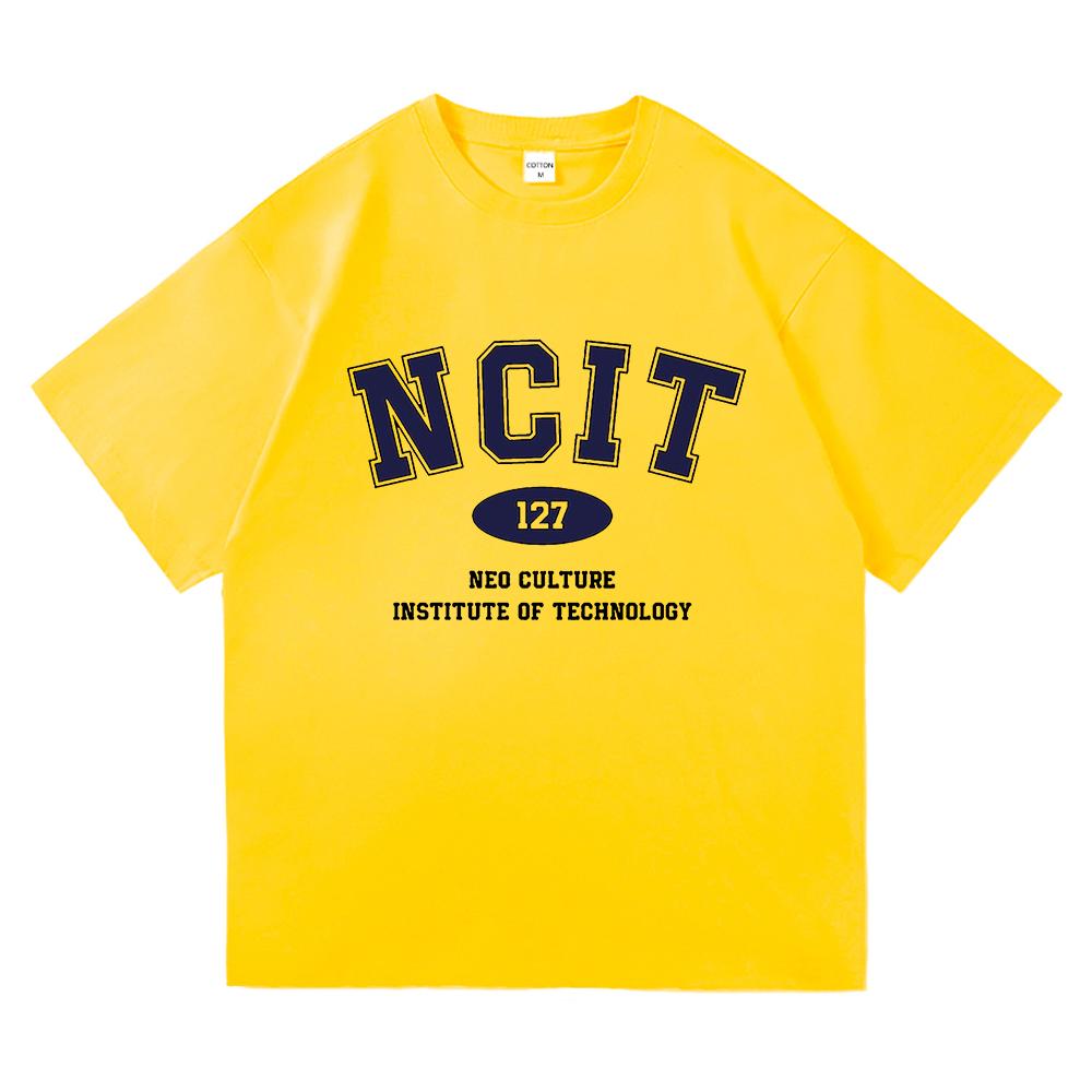 NCT 127 Футболка Мода Мужская Харадзюку Эстетика Уличная одежда Классическая футболка Унисекс Высокое качество Винтаж Повседневные Хлопковые Футболки