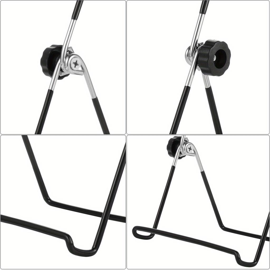 3 Piece Plate Holder Easel, Photo Frame Holder, Adjustable Foldable Tablet Iron Display Stand for Displaying Photos, Plates, Recipes