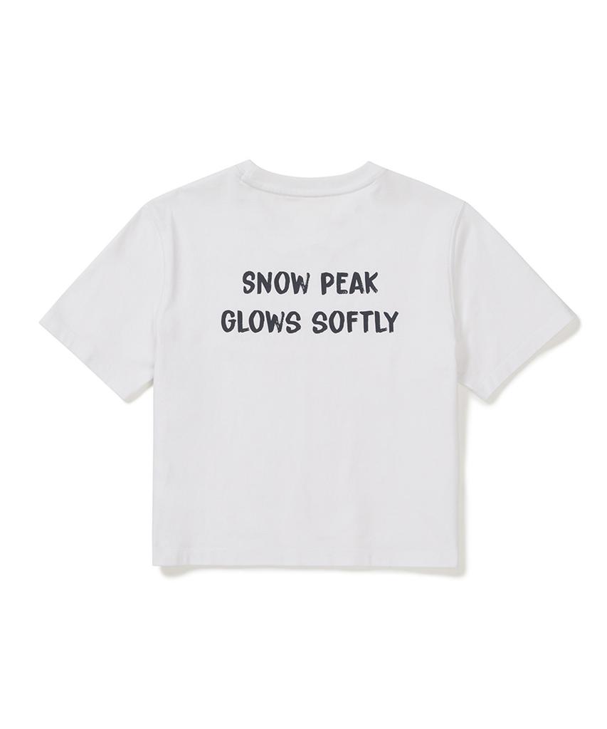 SNOWPEAK APPAREL Хлопковая женская укороченная футболка с коротким рукавом (S25Mwfts65) белый