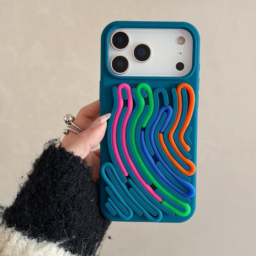 Fashion Creative DIY Arc Maze Phone Case For iPhone 17 Air 16 15 14 13 18 Pro Max Soft Silicone Funny Shockproof Protection Cover