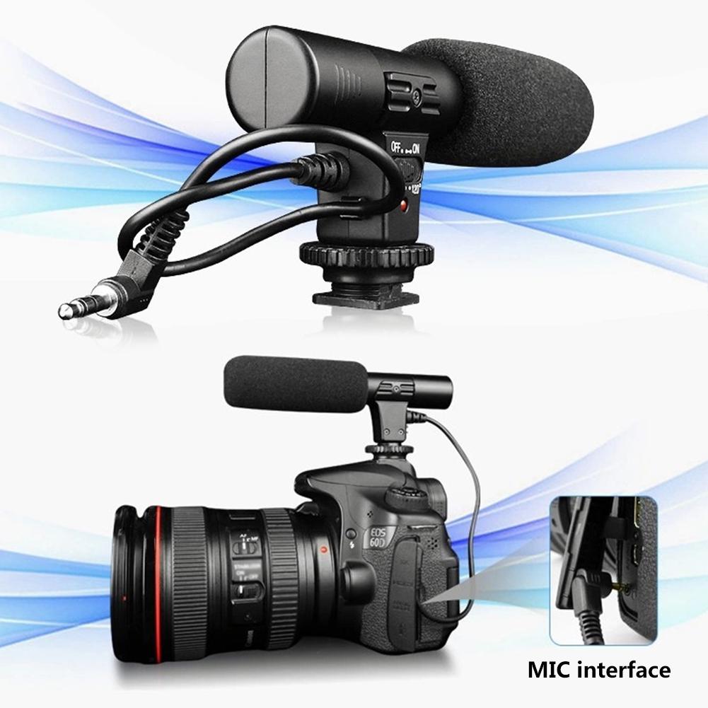 MIC 01 Стерео Видеокамера Микрофон для DSLR Камеры Компьютера ПК Мобильного Телефона Микрофон для iPhone 8 X