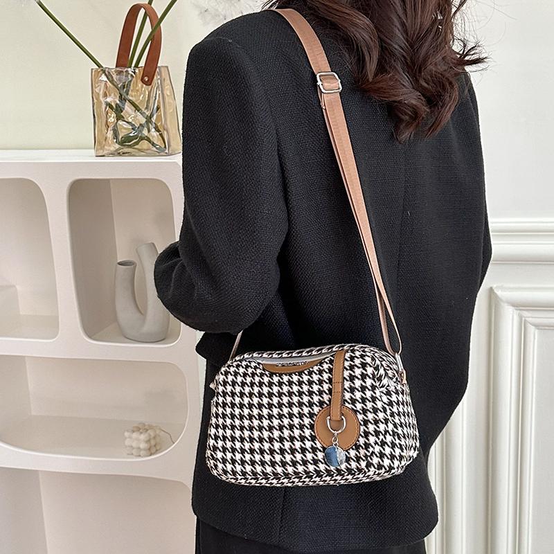 Женская сумка, сумка с узором «гусиные лапки», женский рюкзак, сумка через плечо, парусиновая сумка большой вместимости