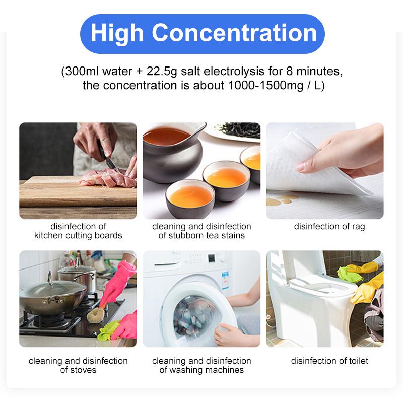 AUGIENB 300 мл USB Бытовой дезинфицирующий генератор гипохлоритной воды Спрей Машина для электролиза соли и воды