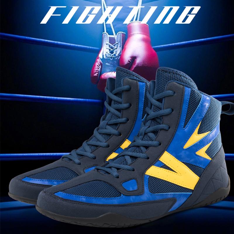 Men/Women's Boxing Boots High -Gang Terrace Blood Blood Forever Professional Competition Training Youth Taekwondo Boots Motorcycle Boots