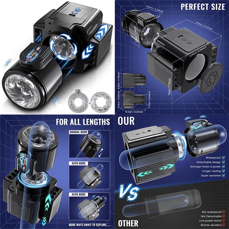 Взрослая игрушка Мужские вагинальные мастурбаторы для мужчин Двусторонние секс-игрушки Didlo для мужчин Вагина задница минет сосание машина игрушки