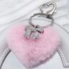Милый плюшевый брелок-подвеска с бантом, простой рюкзак, подвесное украшение, автомобильный брелок, украшение для рюкзака, аксессуары, подарки