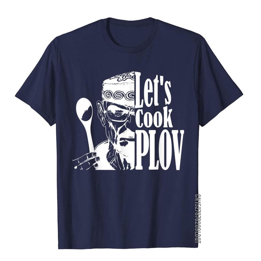 Lets Cook Plov TShirt Fun American Uzbek Stereotype Tee TShirt Cute Unisex T Shirts Fitness Tops Tees Cotton High Street