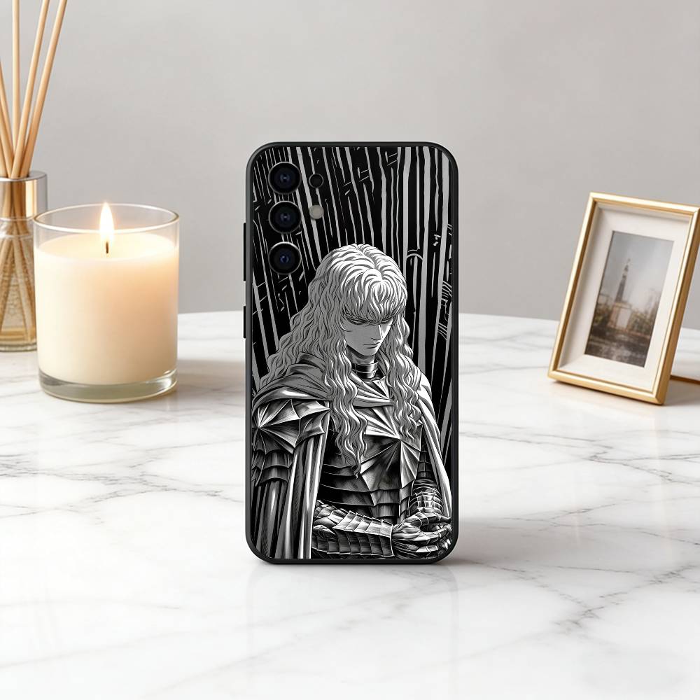 Красивый чехол для телефона G-Griffith B-Ber-serk-ES для Samsung S25, S24, S21, S22, S23, S30, Ultra, S20, Plus, Fe, Lite, Note, 10, Черный чехол