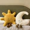 Nordic Smile Face Moon Yellow Sun Plushie Cushion Stuffed Cute Weather Plush Toy for Kid Bedroom Decor Sofa Throw Pillow