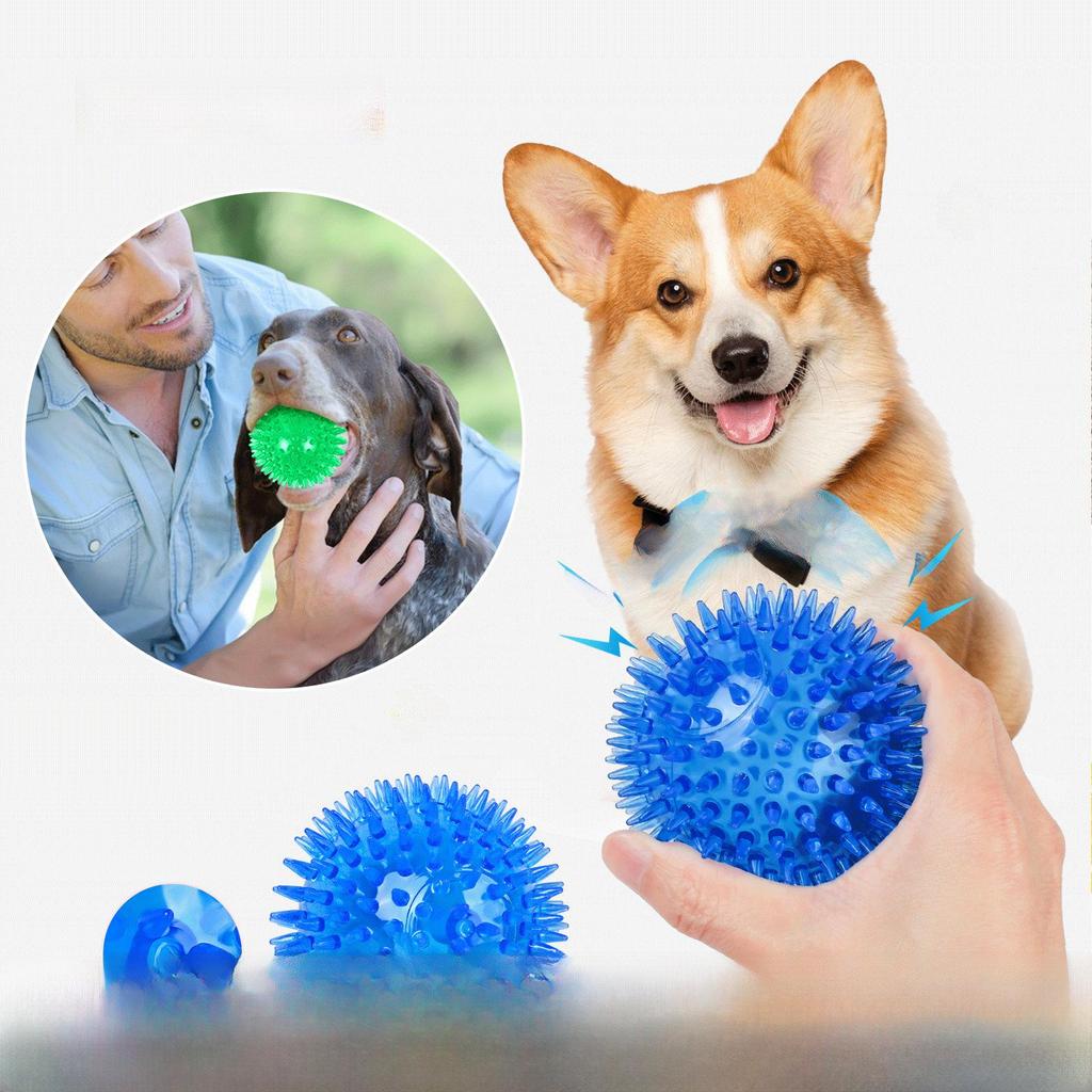 Sound Thorn Bite-Resistant Dog Ball: Elastic, Durable, Interactive TPR Pet Toy