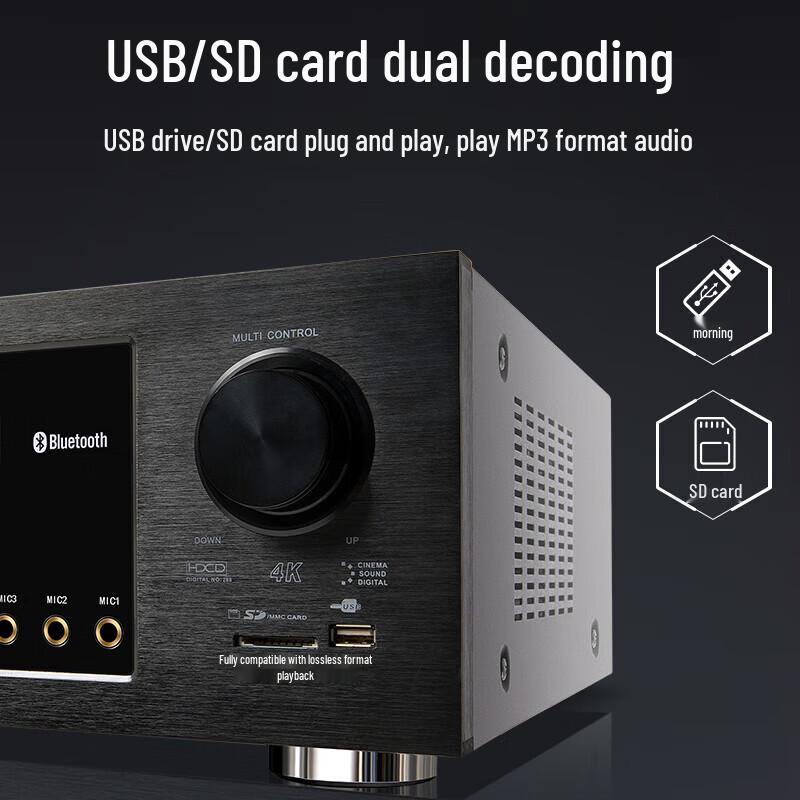 SANSUI DM-10A 5.1-канальный усилитель мощности для домашнего кинотеатра вилка CN (адаптер в комплекте)