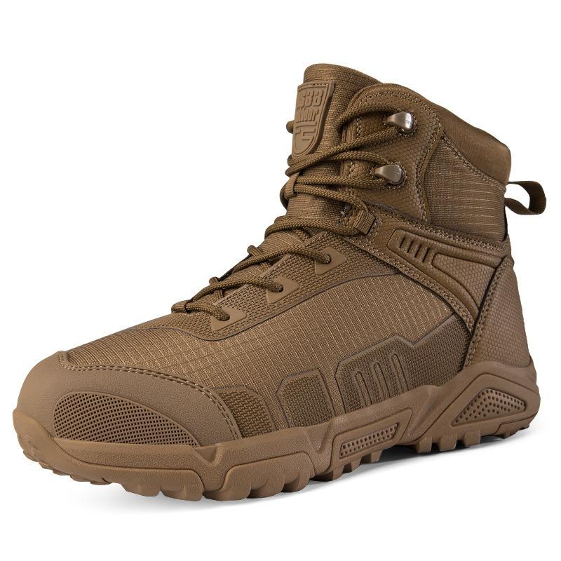 New Breathable Desert Hiking Boots Men's High Tops Outdoor Hiking Shoes Lightweight Men's Boots Anti-hot Non-slip Thick Soles