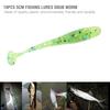 10PCS 5cm Soft Plastic Artificial Fish Lures Grub Worm Baits Fish Tackle Accessory F