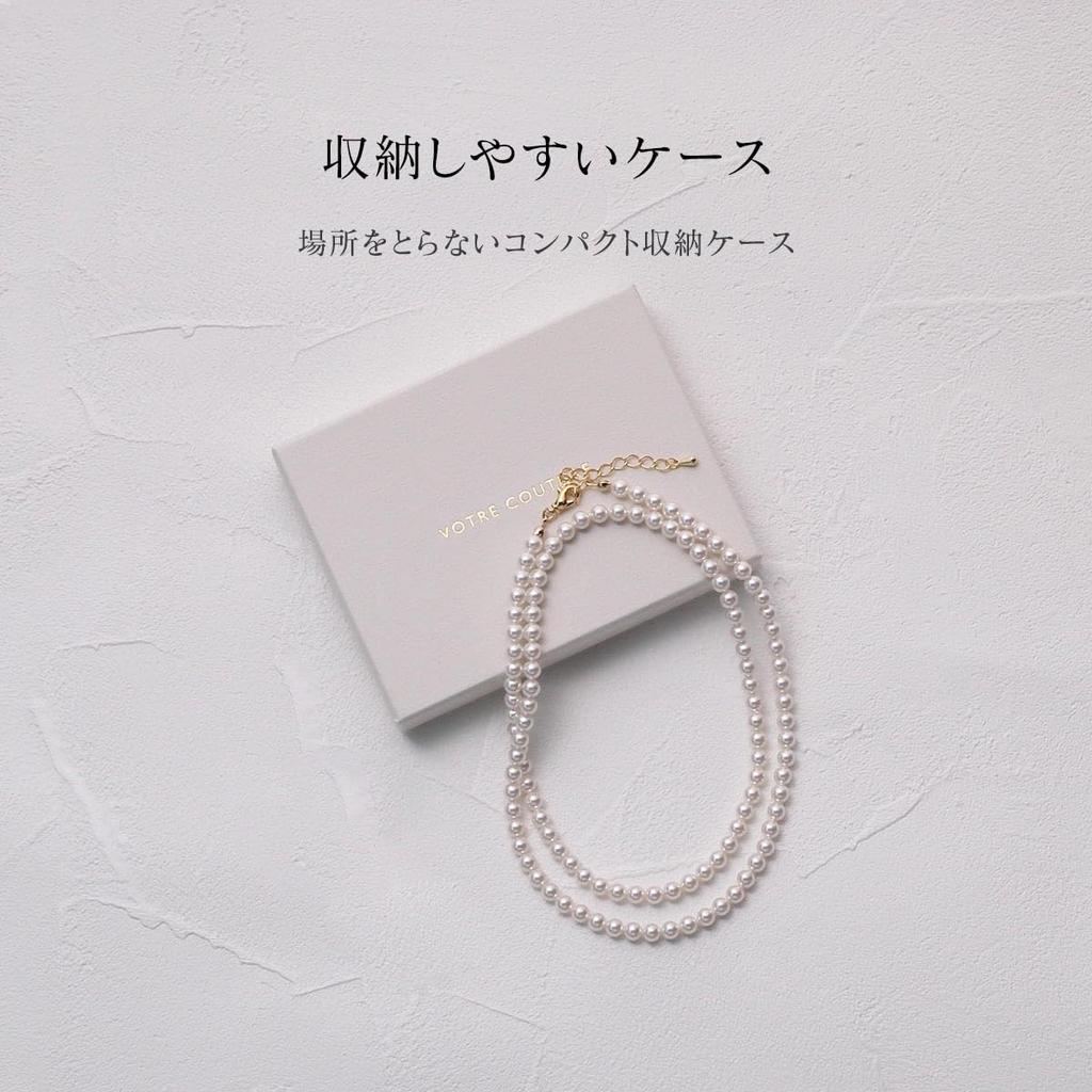 Ожерелье Baby Pearl Ожерелье Grand Premium Pearl 60 см 5 мм Белый x Золото [VOTRE COUTURE] Женское