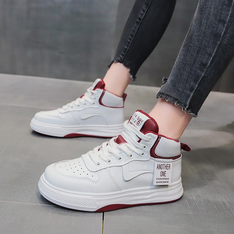 Мода 2024 Осень Новая мода Высокие кроссовки Обувь для женщин Прогулки Повседневная спортивная обувь