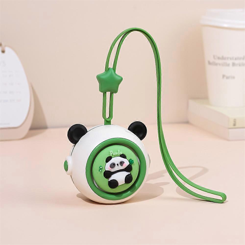 New Panda Neck Hanging Small Fan USB Charging Long Life Portable Student