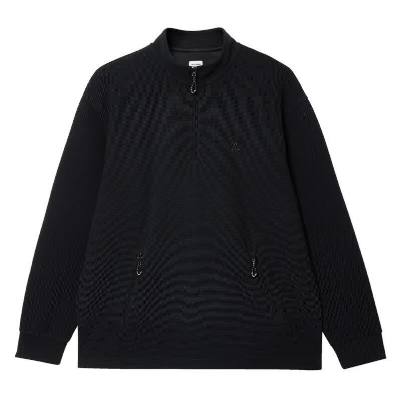 Мужская антистатическая вафельная толстовка Jack & Jones с полумолнией