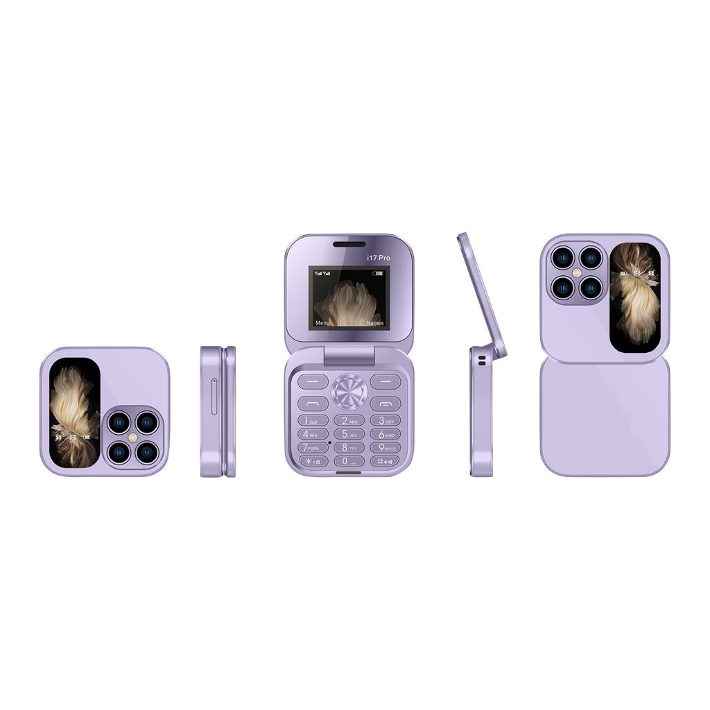 I17 PRO Flip Mobile Phone,Foldable Cell Phone,2 SIM Card Small Display Foldable Cell Phone,Easy To Use,Gift For Father's Day/Mother's Day
