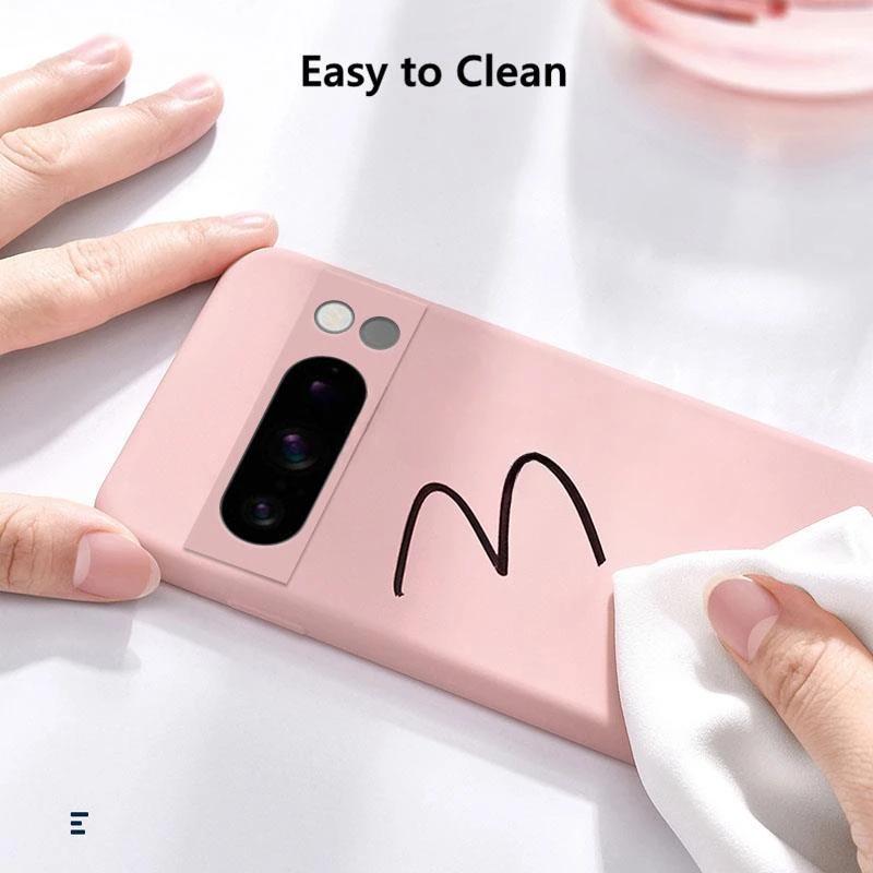 Тонкие простые чехлы из жидкого силикона, приятные для кожи, для Google Pixel 10 9 Pro XL 8 7 A Pro, полный комплект, противоударный, защита от падения, мягкая крышка