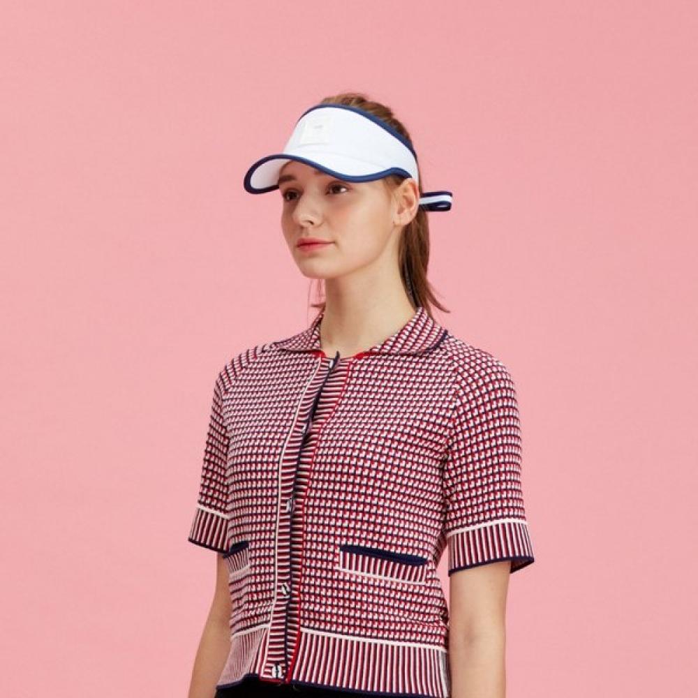 Onoff Women S Cropped birdSeye Jacquard Cardigan Of2803la Red