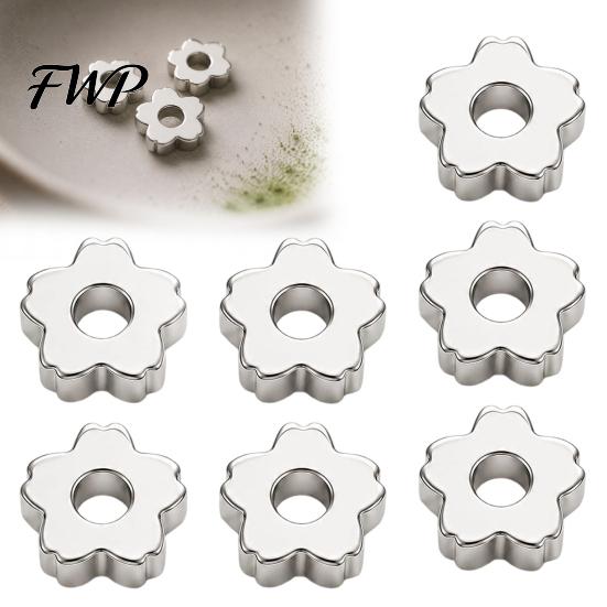 Matcha Preparation Accessories 3/4Pcs Flower-Shaped Sifting Bead, Stainless Steel Sifter Bead Weight, Japanese Tea Ceremony Tool for Clump-Free Powder