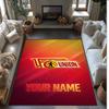 Union Berlin FC Printed Crystal Velvet Rug Non‑Slip Crystal Velvet Carpet For Sofa Bedroom Indoor Home Decoration