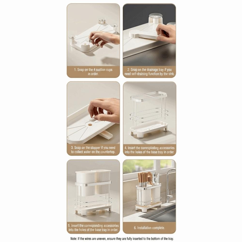 Light Luxury Chopstick Storage Rack Multi-functional Cutlery Drain Stand Cutlery Storage