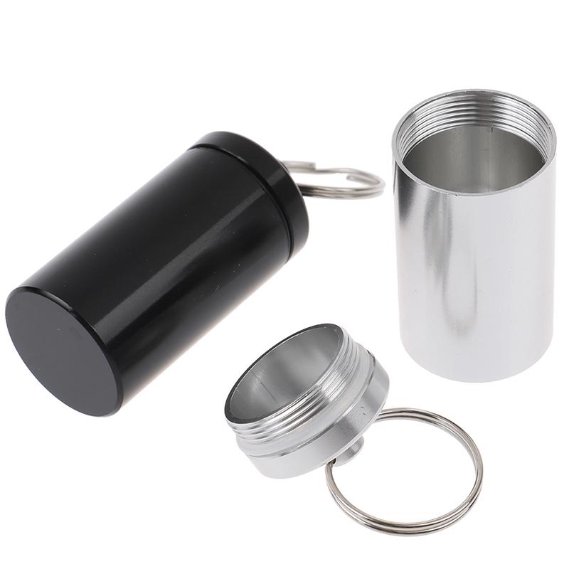 Мини-Металлический Водонепроницаемый Сплав Таблетница Чехол Бутылка Держатель Для Лекарств Контейнер