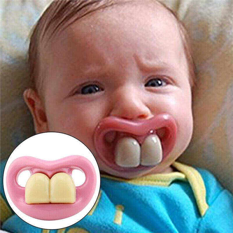 A58Z Ideal For Children& For Parties, Baby Funny Dummy Pacifier With New Teeth Design Perfect For Weddings And Good Gifts
