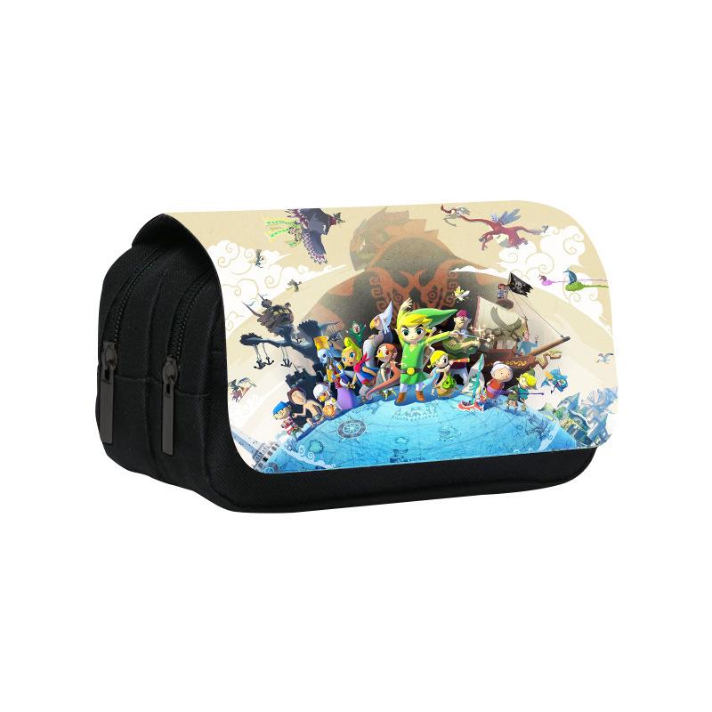 Zelda Legend Double-Layer Pencil Case: King's Tear Design for School Students
