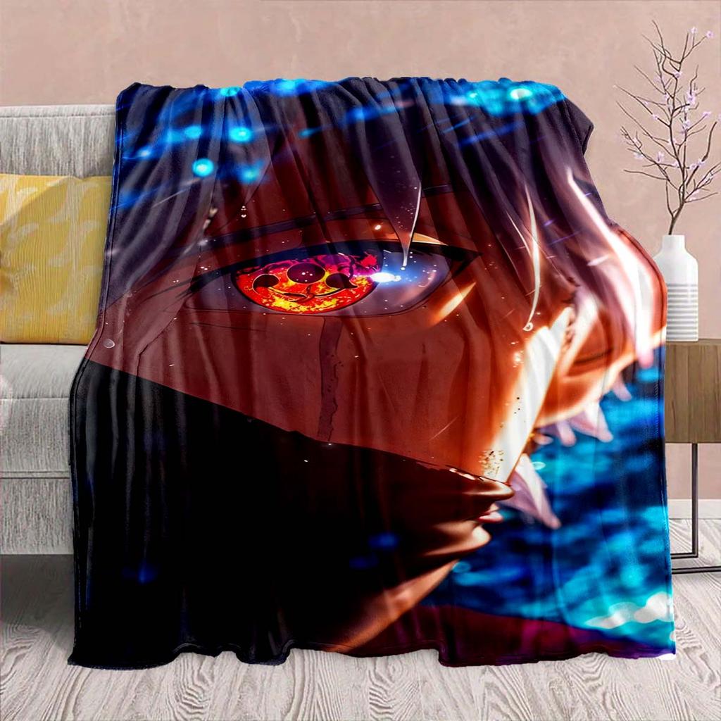 Naruto Anime Flannel Blanket - Soft Warm Perfect for Sofa, Bedding Camping Travel Office Home Decor -QJY