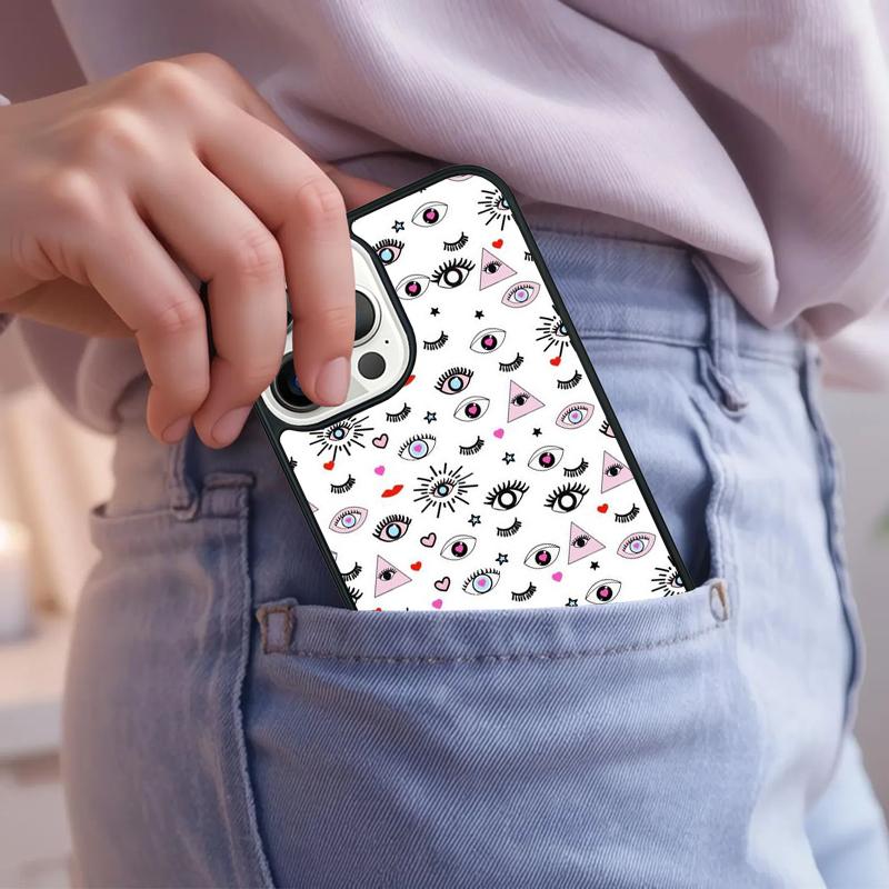 Глаза Ресницы Эстетика Мягкий Чехол Для Телефона Для iPhone 17 Air 15 16e 14 13 Pro Max Coque 12 11 Pro Max PLUS чехол
