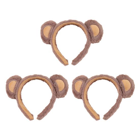 1/2/3Pcs Bear Ear Decor Headband Decorative Animal Hair Hoop Cartoon Hairband Baby Hair Accessories Girls Party Props