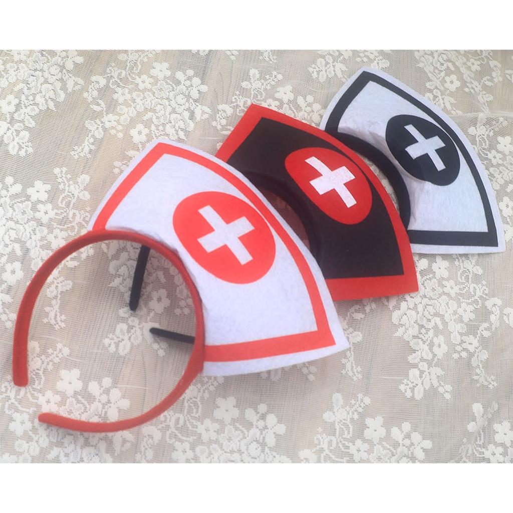 Nurse Hat Headbands Hairbands Cosplay Hair Hoop Headbands Festival Party Hair Accessory for Girls