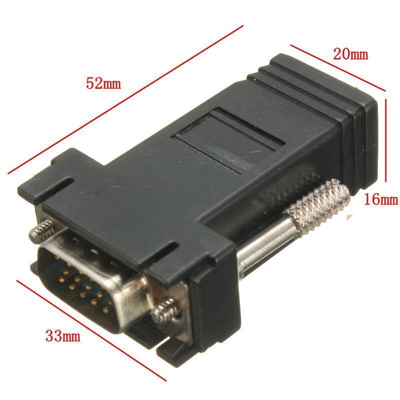 Сетевой удлинитель VGA на RJ45: Адаптер передачи аналогового сигнала для 15-контактного порта VGA