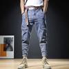 Jeans Men's Summer New Slim Small Leg Trousers Spring and Autumn Tide Washed Workwear Casual Long Trousers