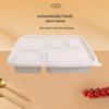 Disposable Corn Starch 5-Compartment Meal Prep Containers