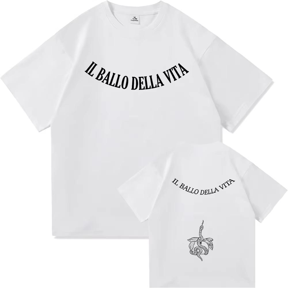 Damiano David Il Ballo Della Vita Tattootshirt Funny Little Fears UnisexUnisex Clothing Next Summer Clothes Cotton Tshirts Gifts