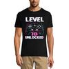 Men's Gaming T-Shirt Level 10 Unlocked - Gamer Funny Tee Shirt - 10th Birthday Gift
