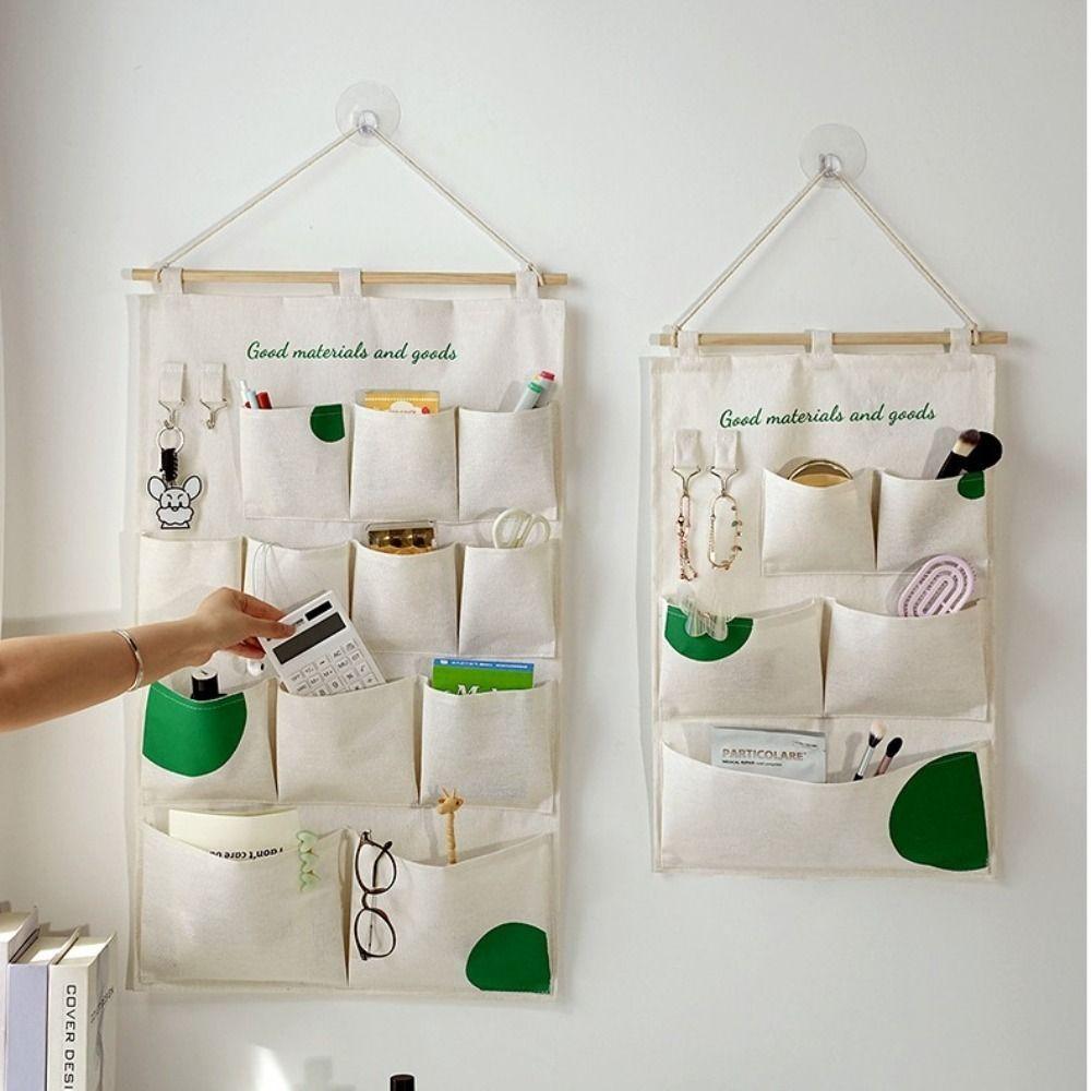 Nordic Style Door Tote Bags Multifunctional Sundries Organizer Wall Hanging Storage Bag Closet