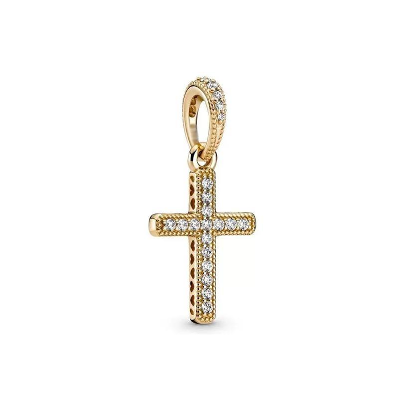 New Cross Charms The Virgin Mary Angel Pendant Necklace Beads Fit Original Copper Bracelets Fine Jewelry Diy Gift