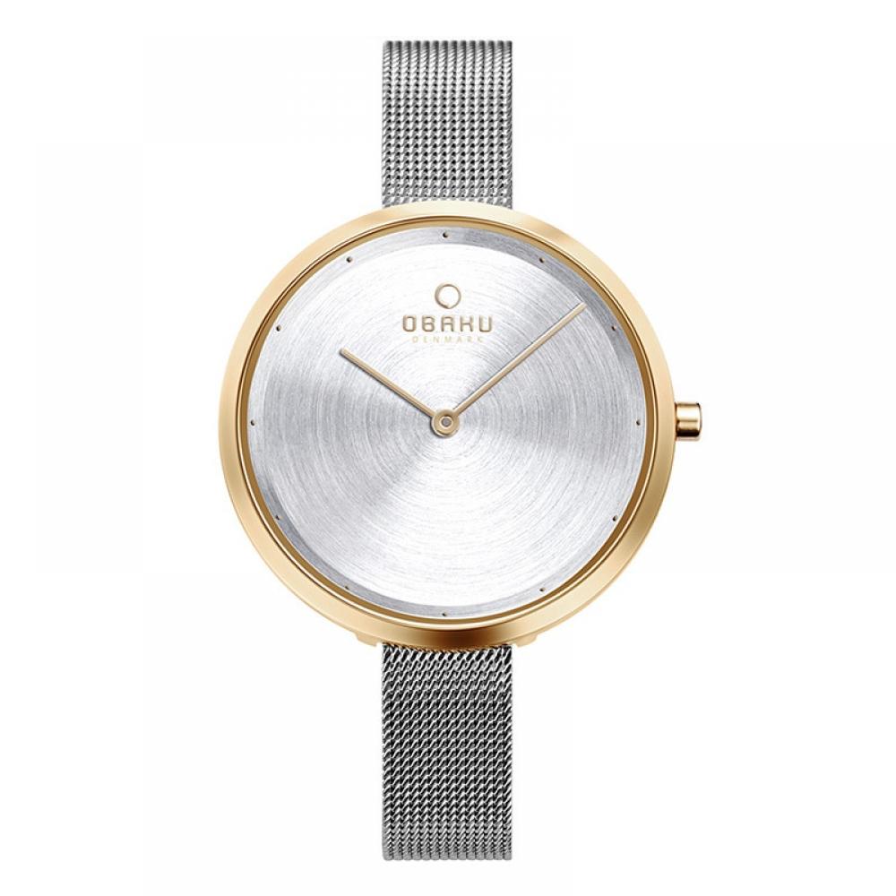  Официально импортированные оригинальные женские металлические часы Obaku V227lxgimc Dock BruShed Steel