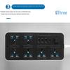 Multi-function Power Strip with UK/EU Sockets, Air Conditioner Plug, and USB Ports