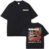 Anime Initial D Drift AE86 Double Sided Print Tshirt RX-7 R34 Skyline GTR JDM T-shirt Unisex Vintage Harajuku Oversized T Shirts